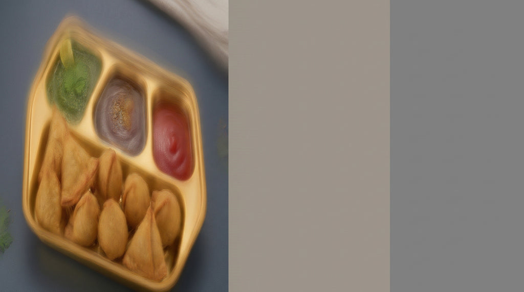 Golden 3-Compartment Serving Tray
