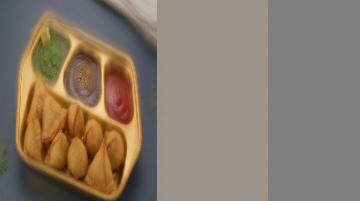 Golden 3-Compartment Serving Tray