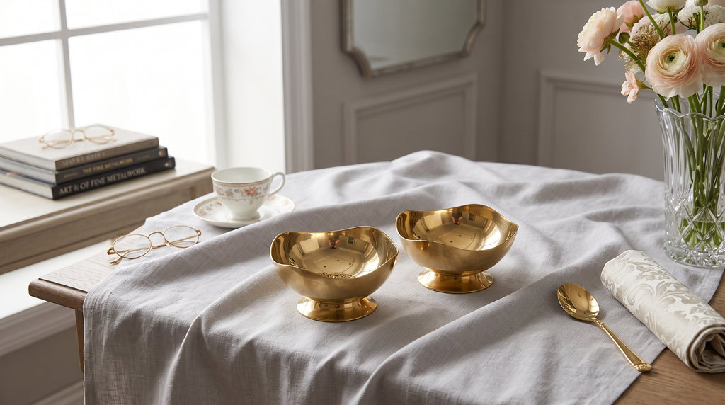 Golden Stainless Steel Decorative Bowl