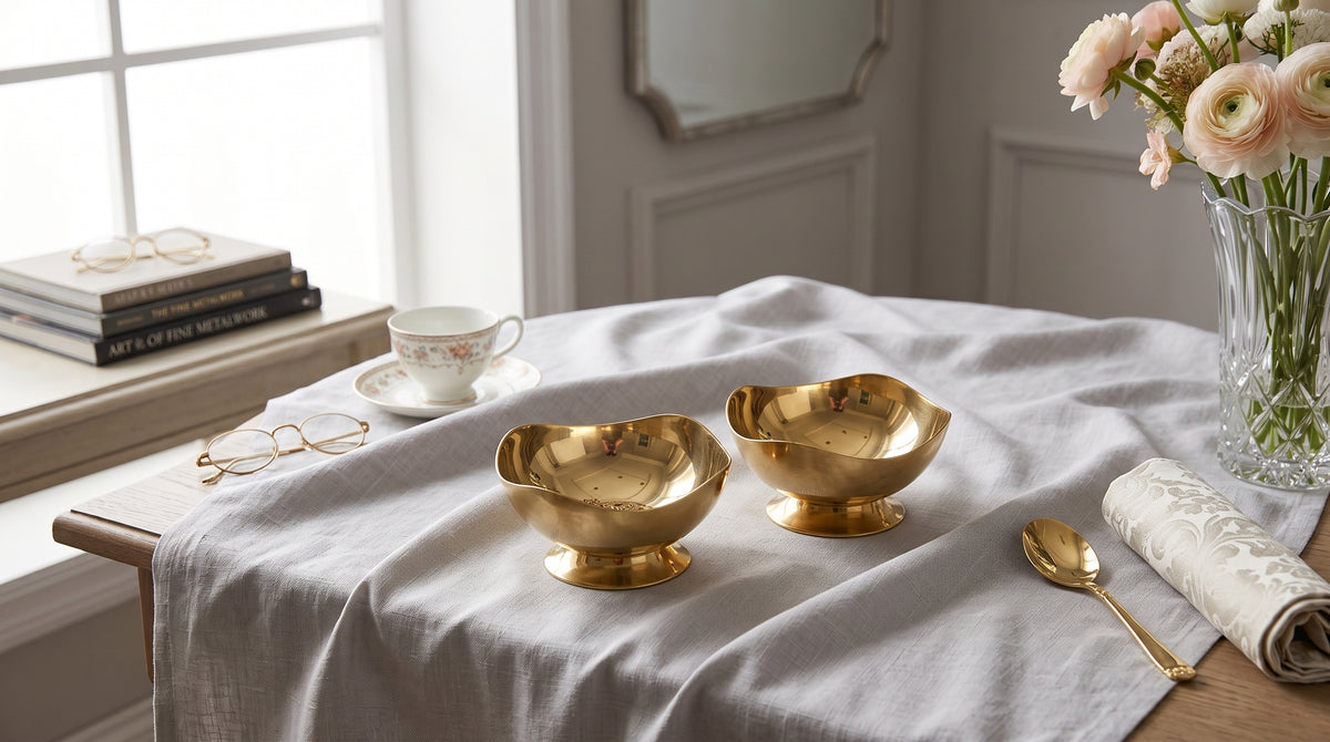 Golden Stainless Steel Decorative Bowl