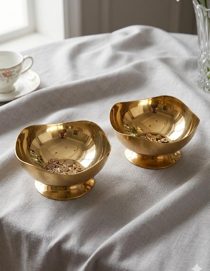 Golden Stainless Steel Decorative Bowl
