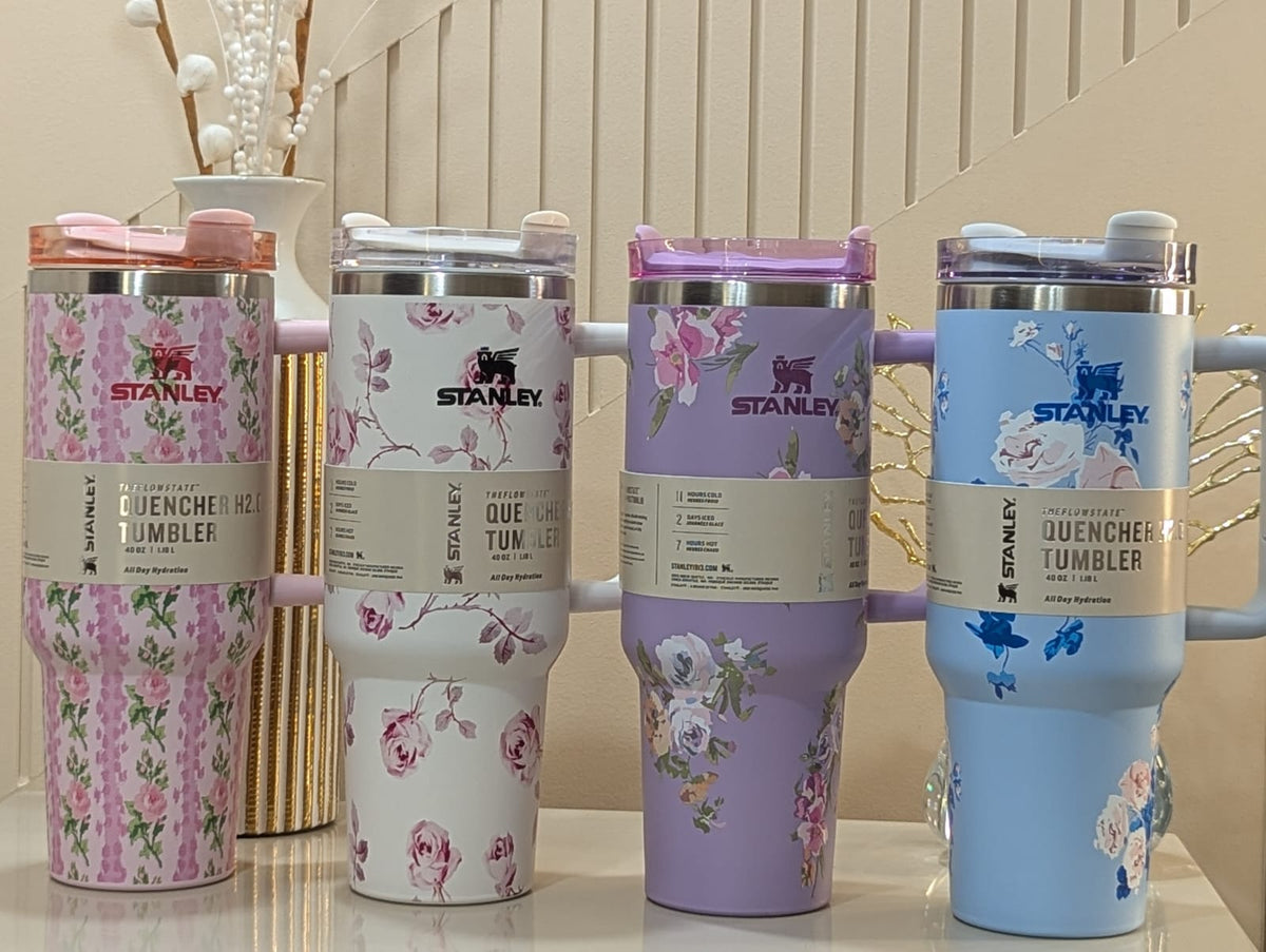 Floral Stanley Quencher Tumbler 40 oz